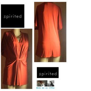 Spirited Randolph Duke NWOT Orange Tunic Top Size